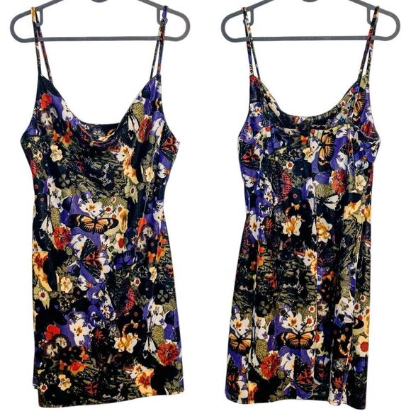 Urban Outfitters Mallory Velvet Mini Dress M - Picture 5 of 9